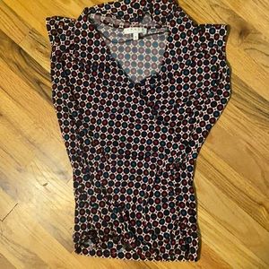 V-neck fun polka dot top